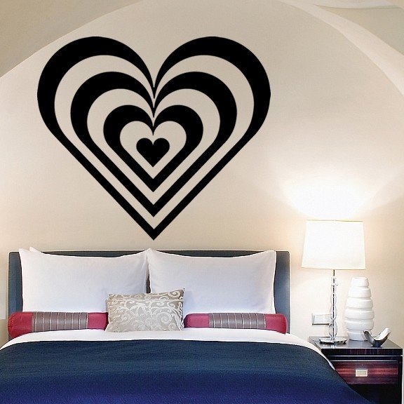 Vinilo Decorativo Pared Corazones Colgando - $ 6.499